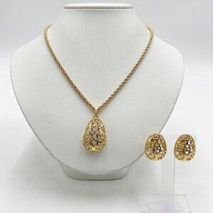 Yves Saint Laurent Vintage Filigree Pendant Necklace